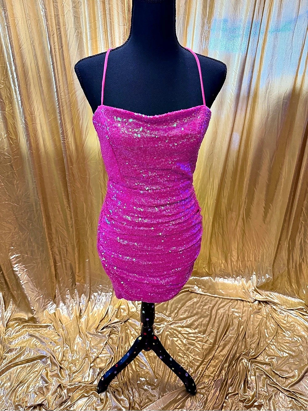 Hot pink y2k Windsor mini dress